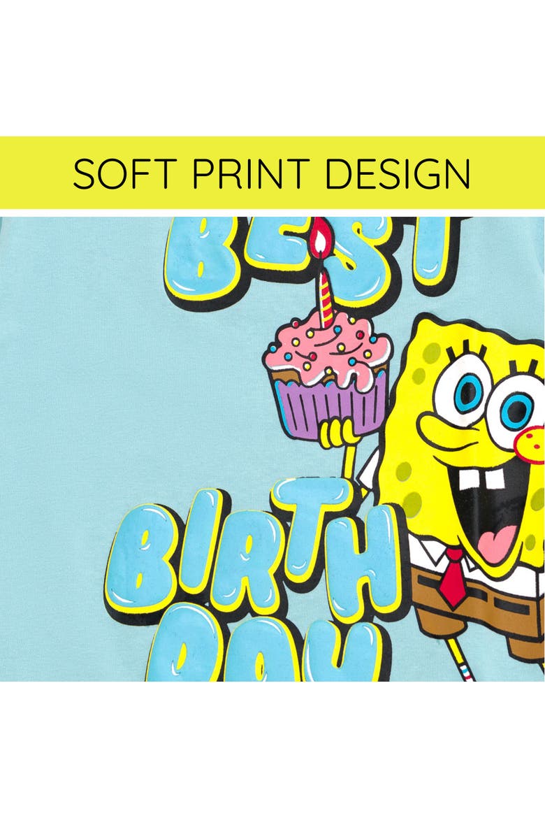 Birthday T-Shirt, Alternate, color, SpongeBob Patrick Blue