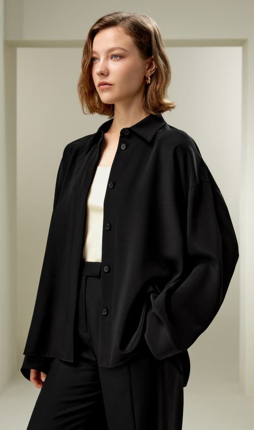 Lilysilk Relaxed Fit Drape Oversized Silk Shirt
