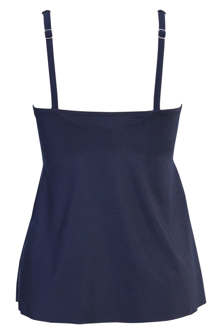 Surplice Underwire Tankini Top, Alternate, color, MDN