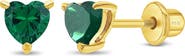 In Season Jewelry Cubic Zirconia Birthstone Plated Solitaire Earrings