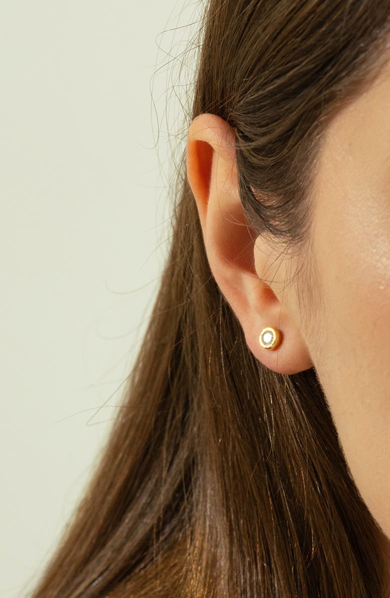 Bearfruit Jewelry Sterling Silver 18k Gold Plated Margot Stud Earrings Holiday Gift Idea, Alternate, color,