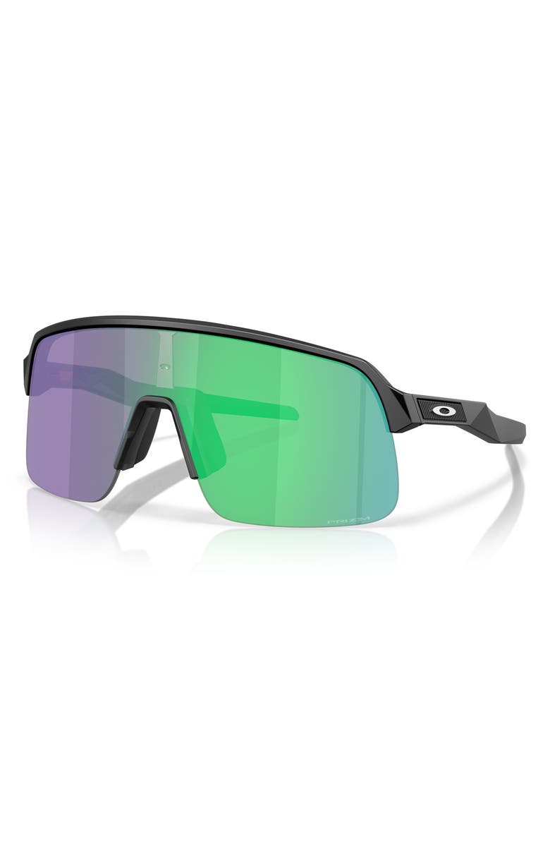 Oakley Prizm<sup
™</sup
 Everyday 34mm Rectangular Sunglasses, Alternate, color, Matte Black / Prizm Jade