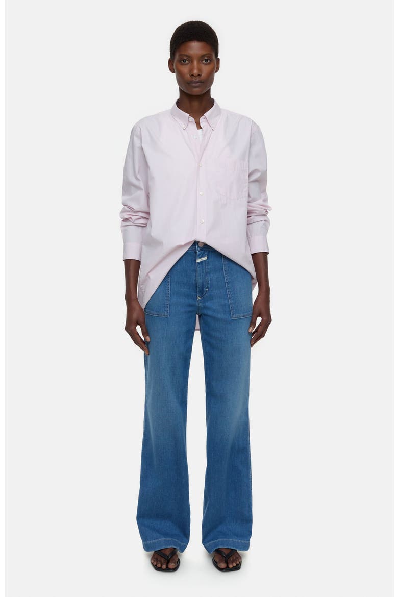 Aria Flare Jeans, Alternate, color, DARK BLUE
