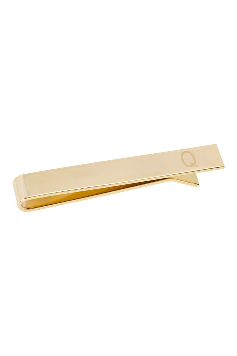 Monogram Tie Clip, Main, color, GOLD - Q