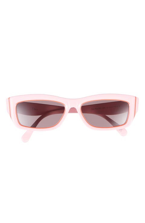 'Dior Pop S1I 56mm Rectangular Sunglasses