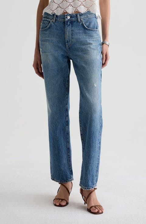 Brinley Mid Rise Straight Leg Jeans (Reserva)