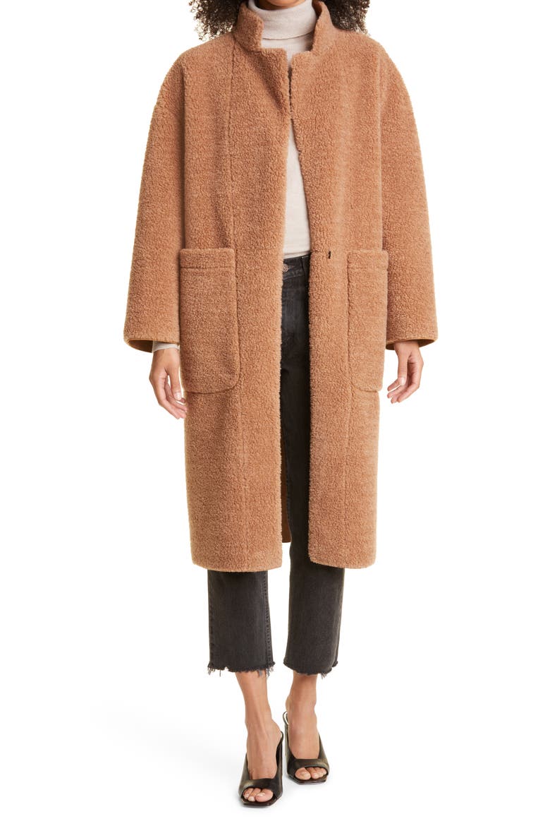 Cloud Fleece Walking Coat, Main, color, CAMEL