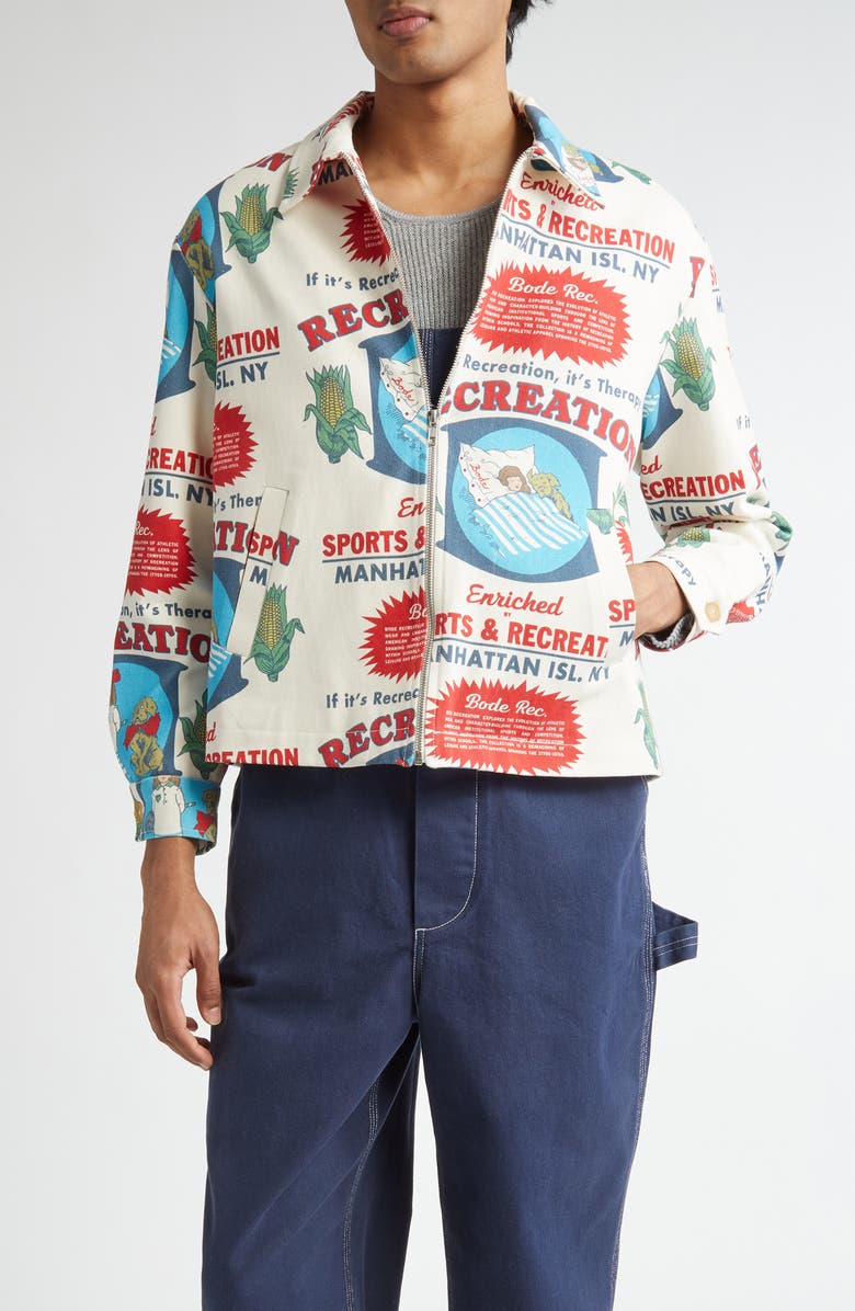 Bode Enrichment Jacket, Main, color, White Multi