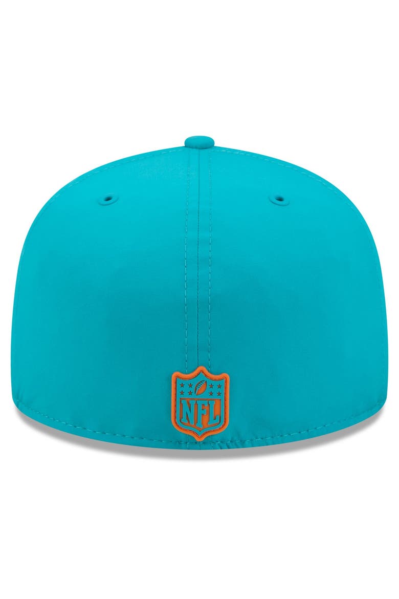 Men's New Era Aqua Miami Dolphins 2026 Sideline 59FIFTY Fitted Hat, Alternate, color, Aqua