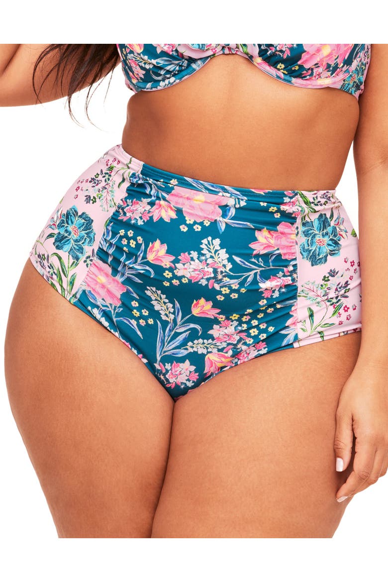 Shelby Swimwear High Waist Bikini Bottom, Main, color, Wellesley Floral