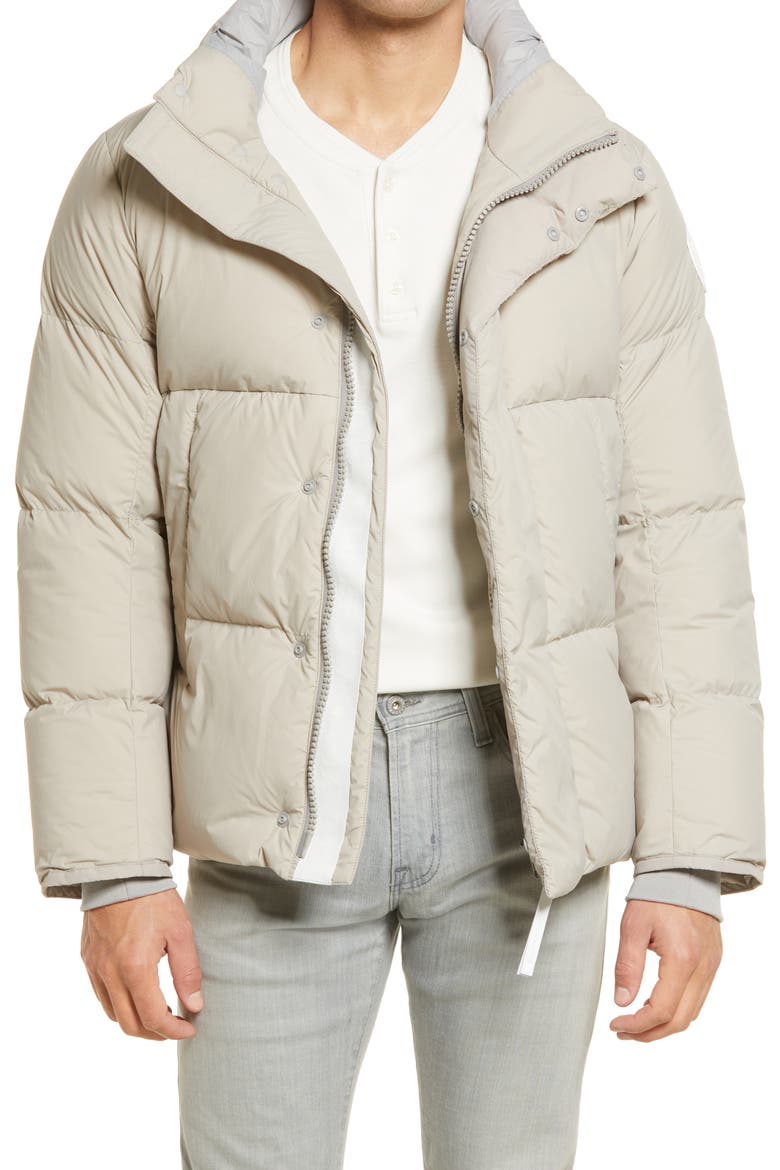 Everett 750 Fill Power Down Puffer Jacket, Main, color, LIMESTONE - CALCAIRE