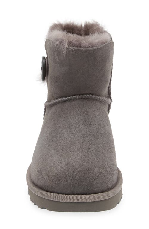 Ugg ® Mini Bailey Button Ii Genuine Shearling Boot In Grey Suede
