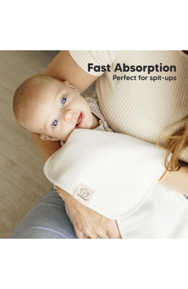 KeaBabies 5-Pack Quin Burp Cloths, Alternate, color, Soft White