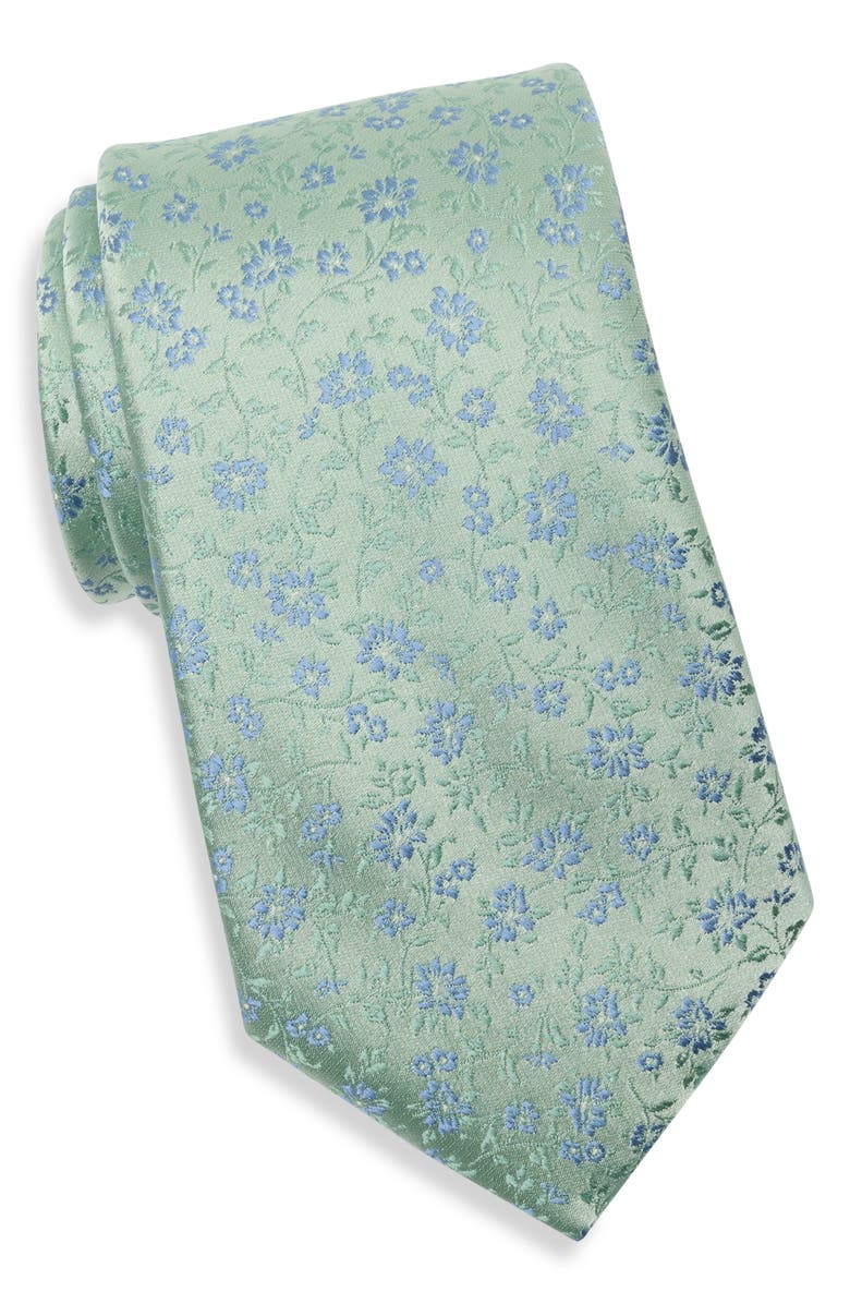 Michael Kors Astier Floral Tie, Main, color, Mint