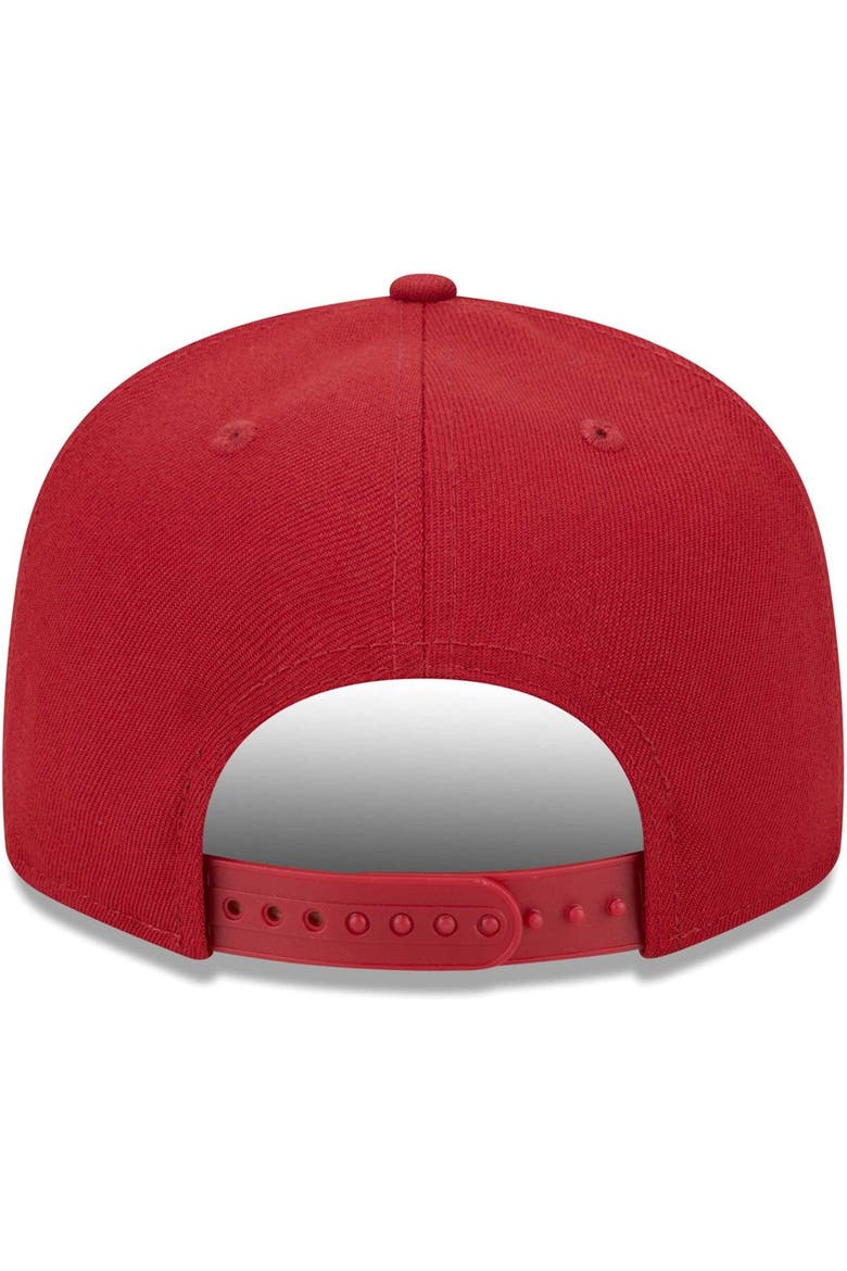 Men's New Era Cardinal Arizona Cardinals Main Script 9FIFTY Snapback Hat, Alternate, color, Cardinal