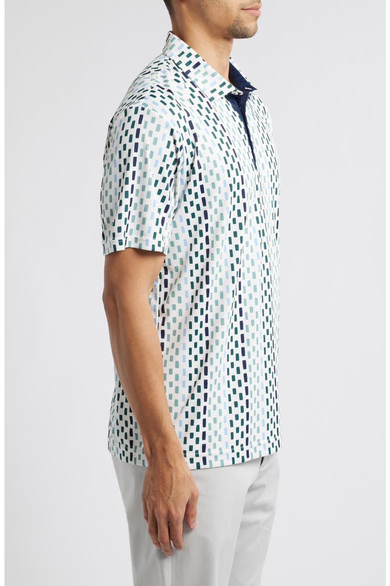 Yoyo Broken Stripe Golf Polo, Alternate, color, FOREST