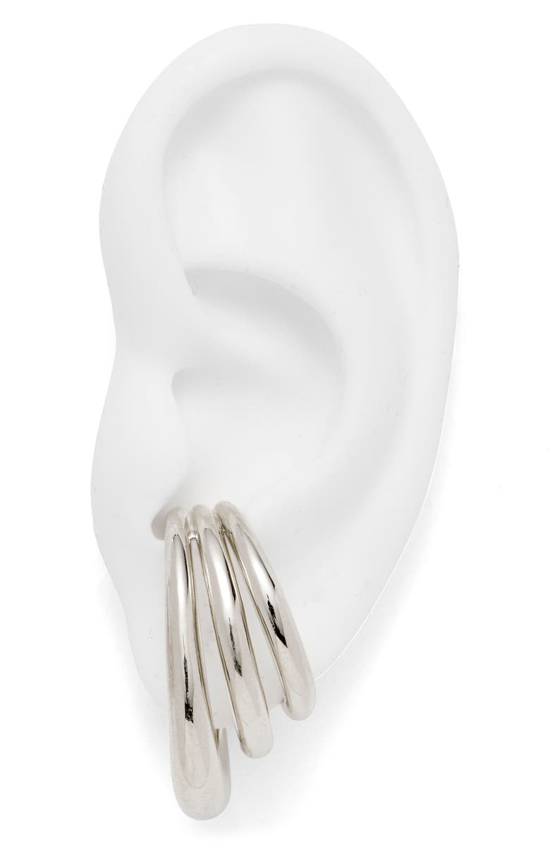 Lady Grey Triple Layer Ear Cuffs, Alternate, color, Silver