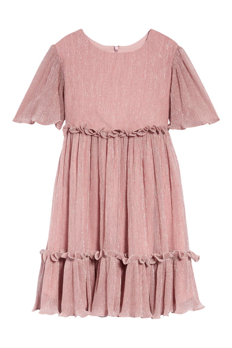 Tiered Sparkle Dress, Main, color, PINK BEAUTY
