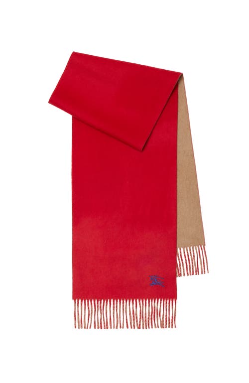 Shop Burberry Reversible Cashmere Scarf In Pillar/camel