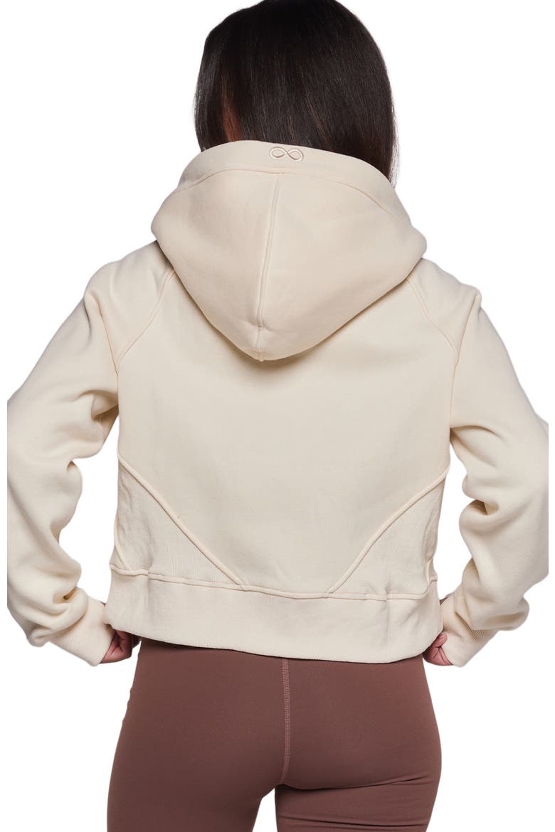 Effortless Fleece Full Zip Hoodie, Alternate, color, Bone