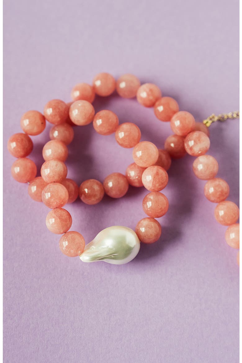 Natalie Necklace, Alternate, color, PINK