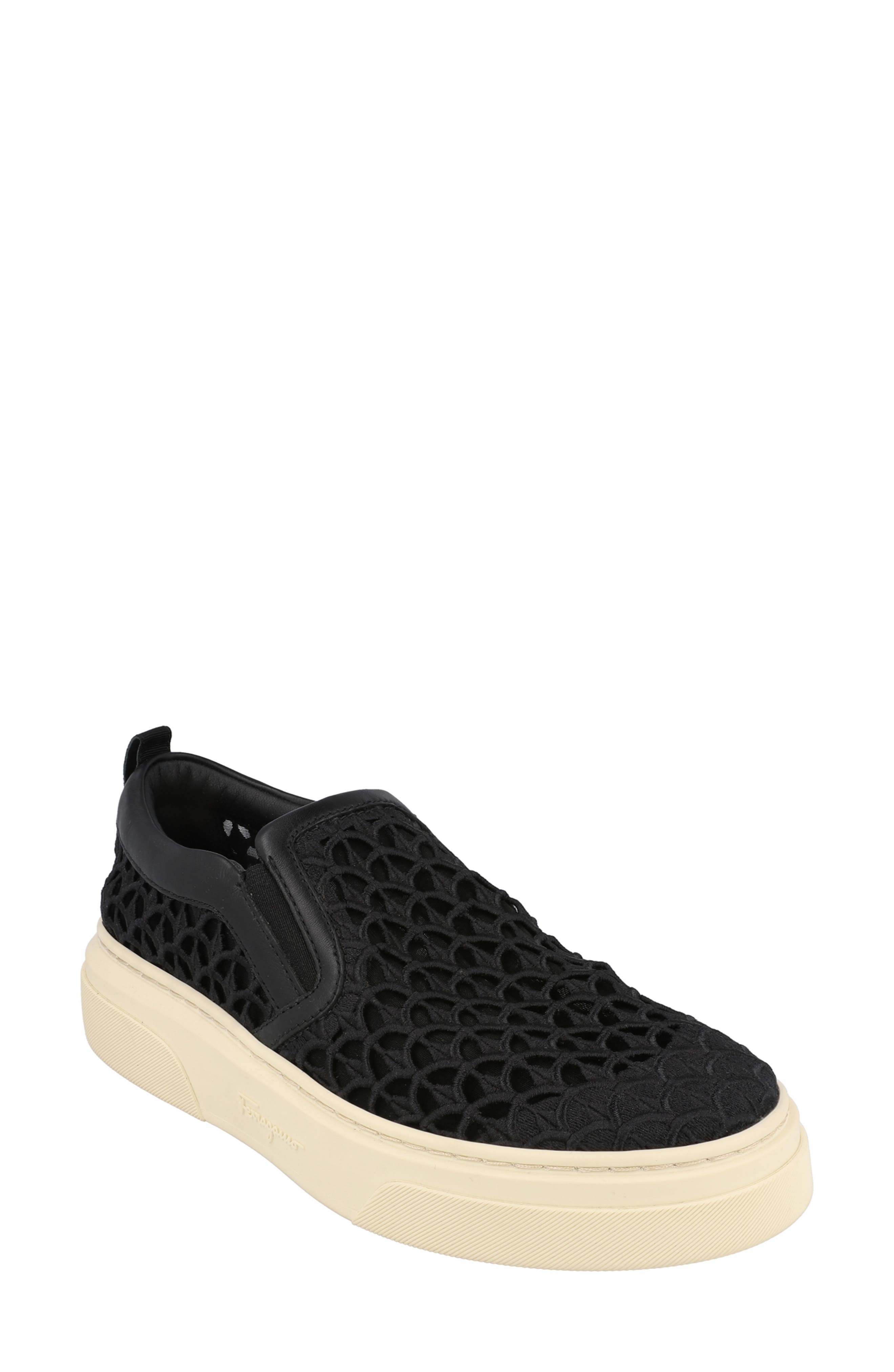 FERRAGAMO Cassina Scallop Lace Platform Sneaker