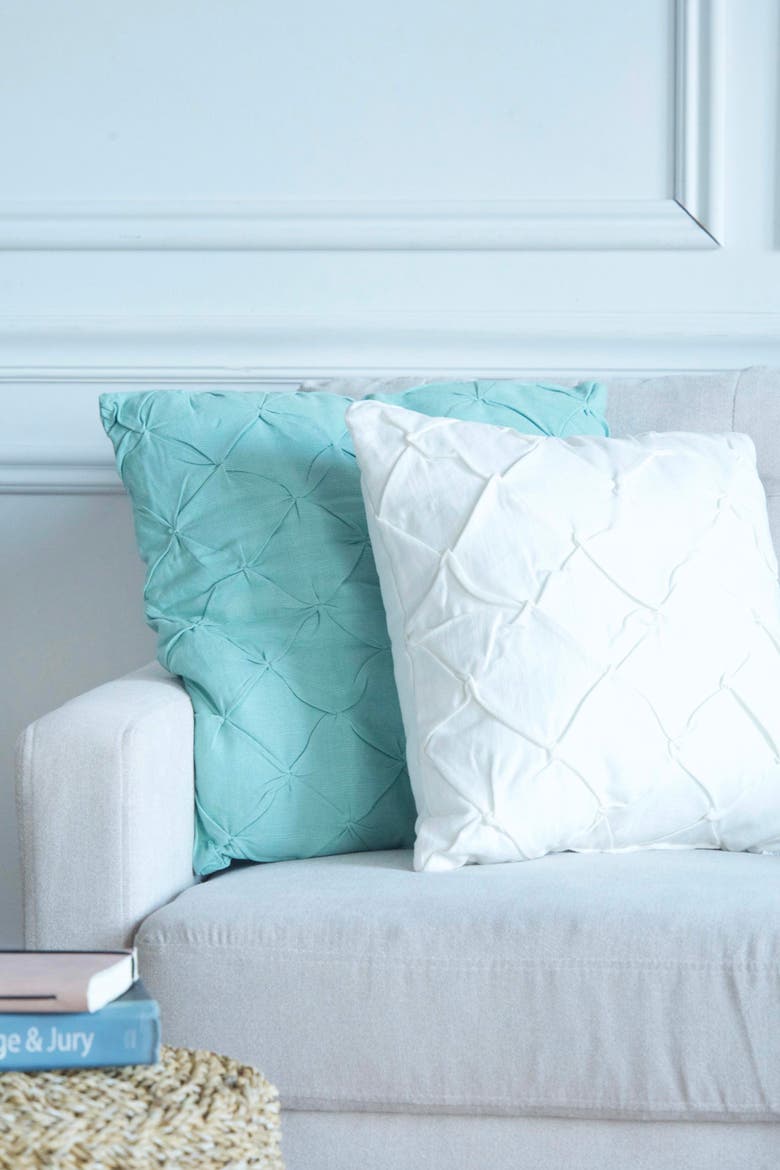 Diamond Tuck Accent Throw Pillow 17" x 17", Alternate, color, White