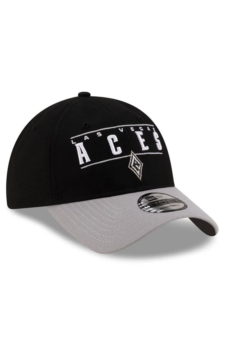 New Era Unisex New Era Black/Silver Las Vegas Aces 2025 WNBA Draft 9TWENTY Adjustable Hat, Alternate, color, Black