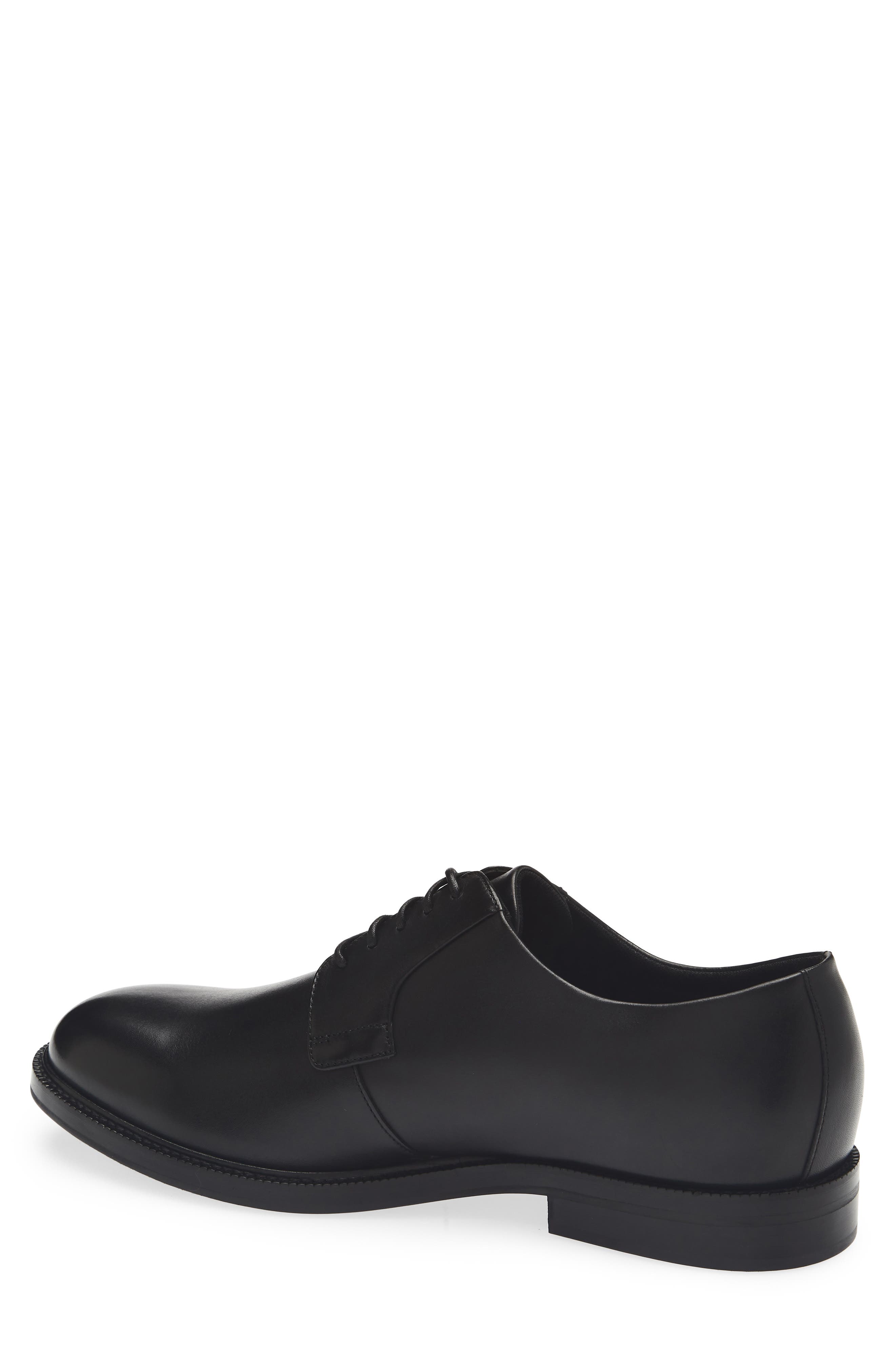 BOSS Dresletic Leather Plain Toe Derby, Alternate, color, Black