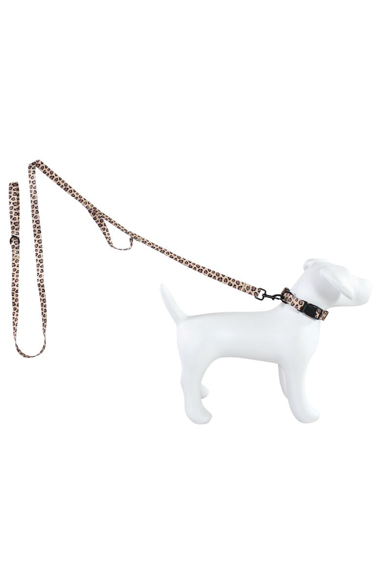 Luvable Friends Pet Collar and Leash Set, Alternate, color, Leopard