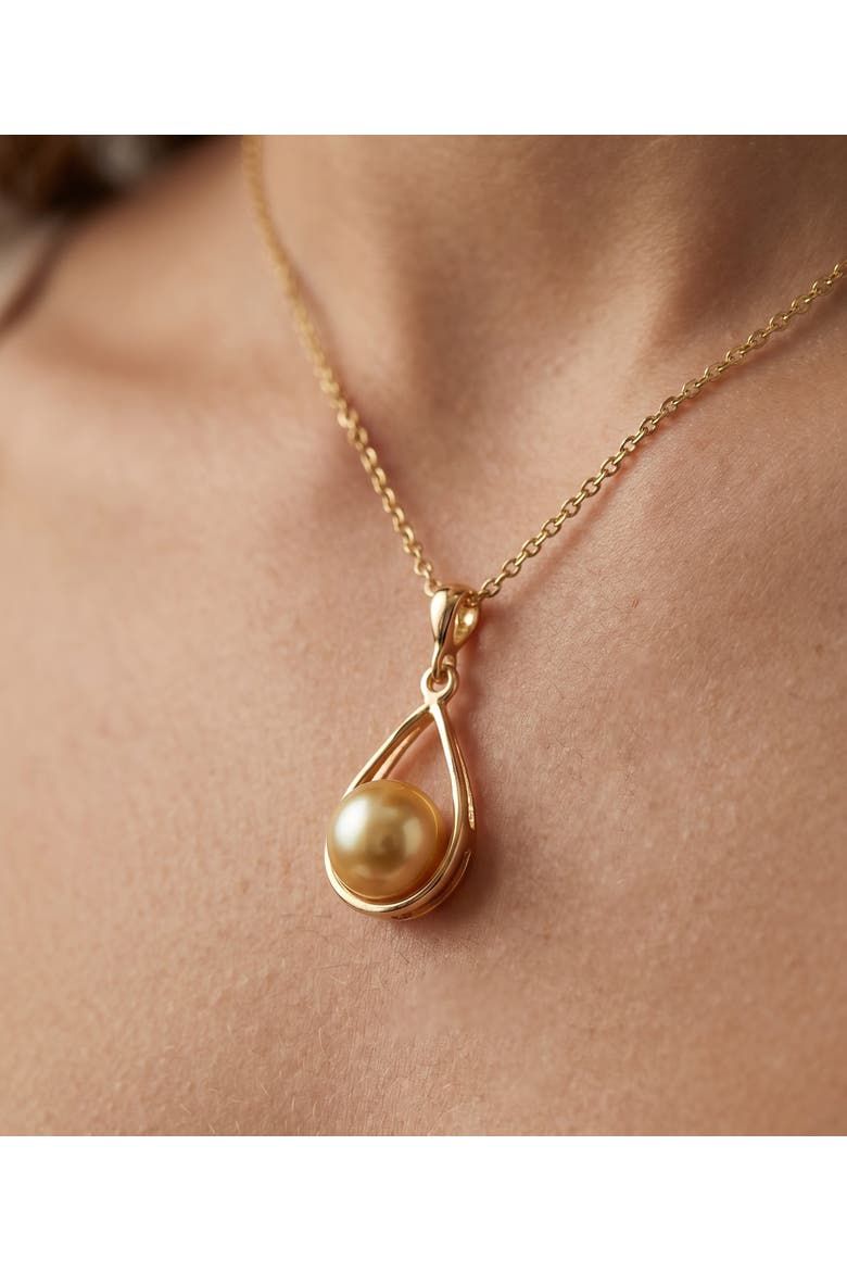 Golden South Sea Pearl Jess Pendant, Alternate, color, Golden Pearl
