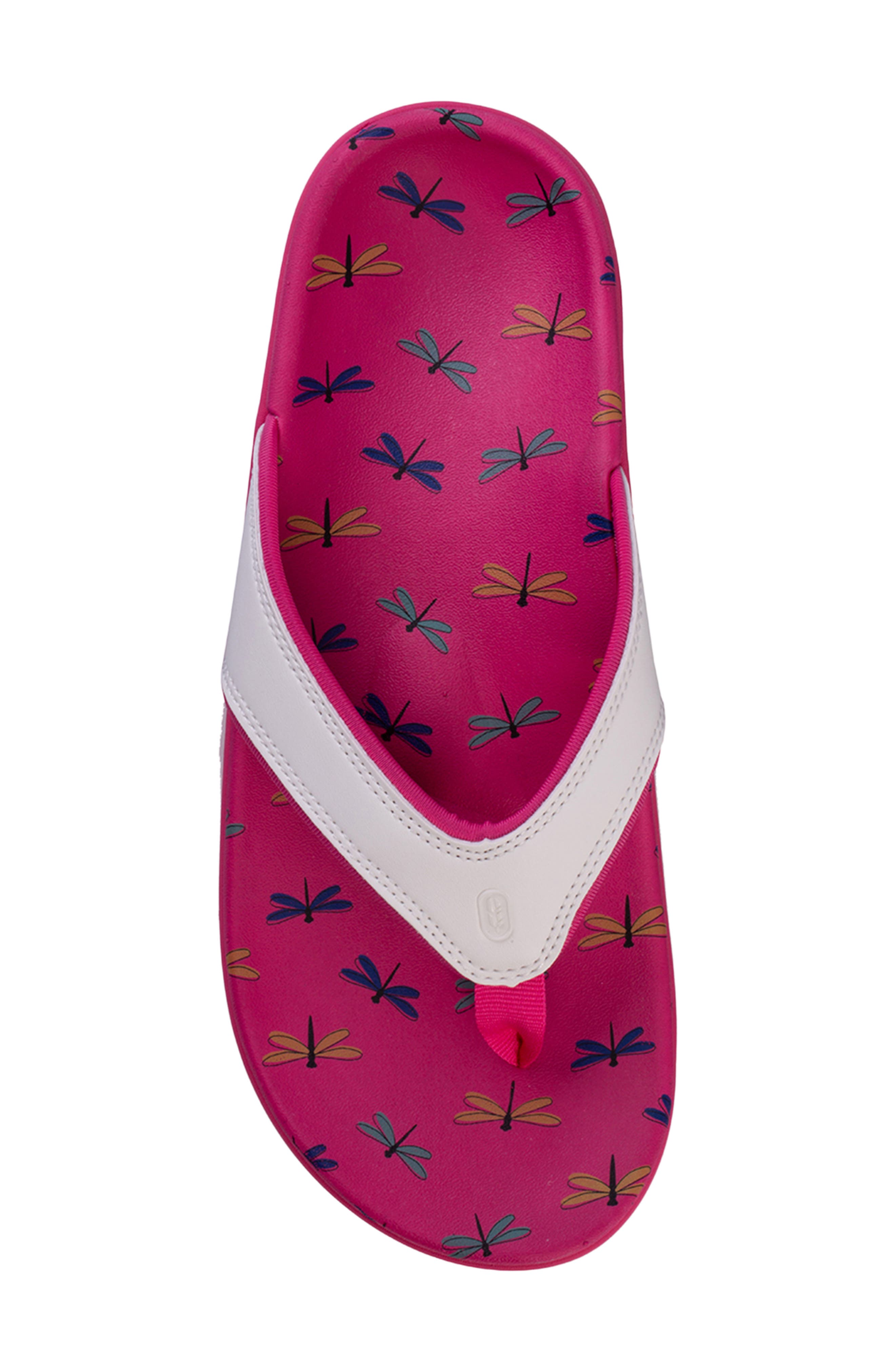 Yumi Critters Flip Flop, Alternate, color, DRAGONFLIES