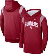 Nike Men's Nike Crimson Oklahoma Sooners 2022 Game Day Sideline Performance Pullover Hoodie