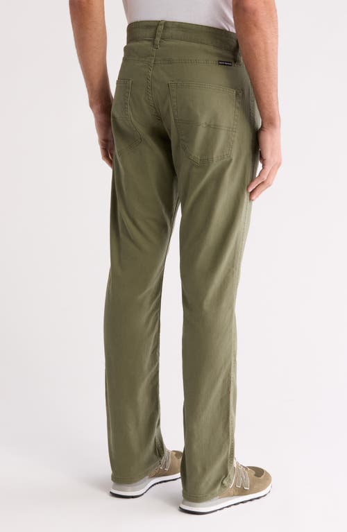 Lucky Brand Cotton Stretch Canvas Pants In Green Caper