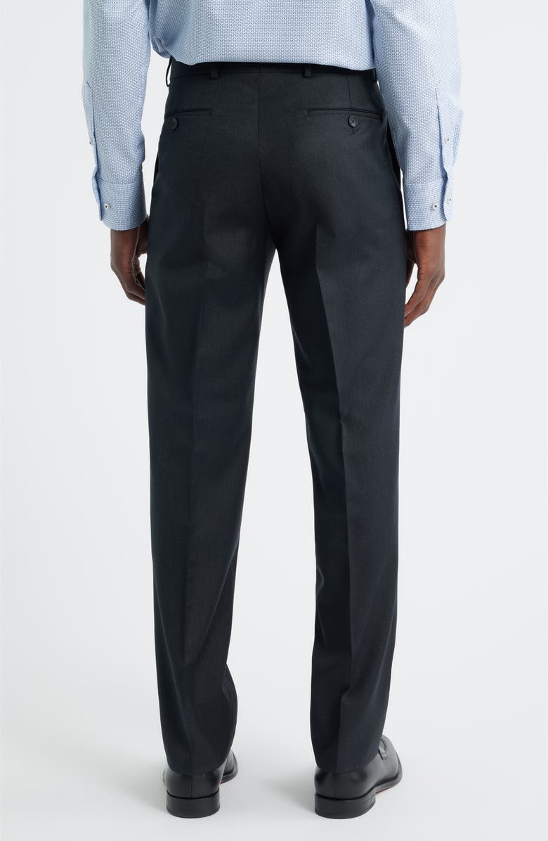 Berle Flat Front Serge Twill Dress Pants, Alternate, color, Char Grey