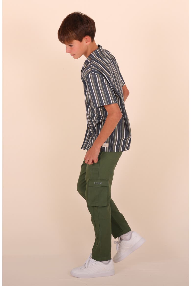 Kids' Striped Camp Shirt, Alternate, color, MULTI