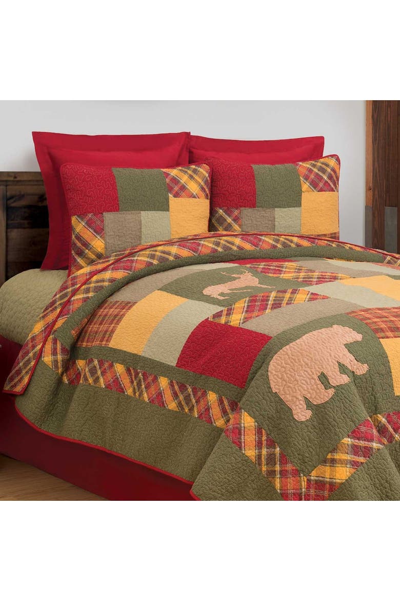 Buckley Cotton Quilt Set - Reversible and Machine Washable, Alternate, color, Green