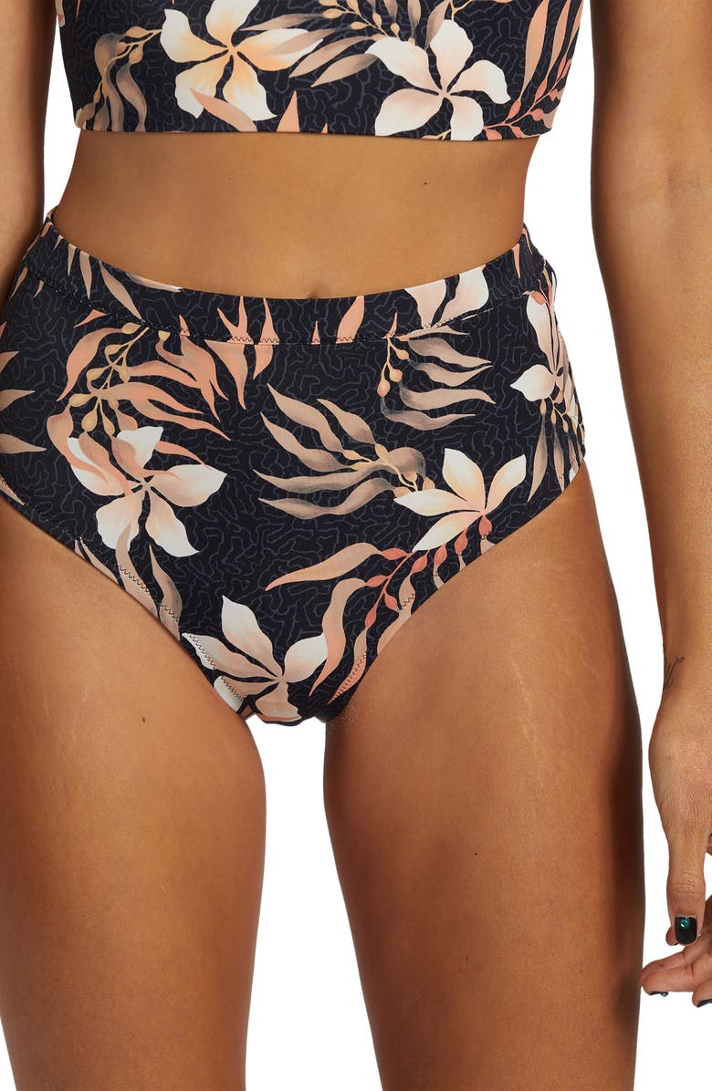 Billabong Coral Gardeners High Waist Retro Bikini Bottoms, Alternate, color,