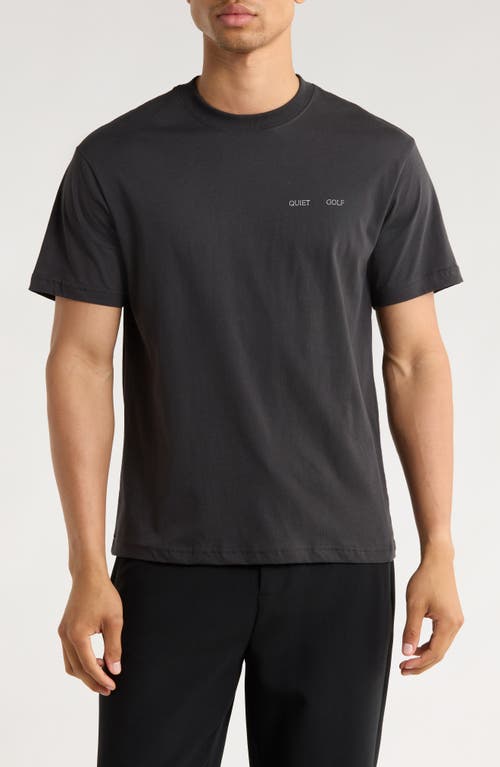 Quiet Golf Grass Types Cotton T-Shirt in Black 