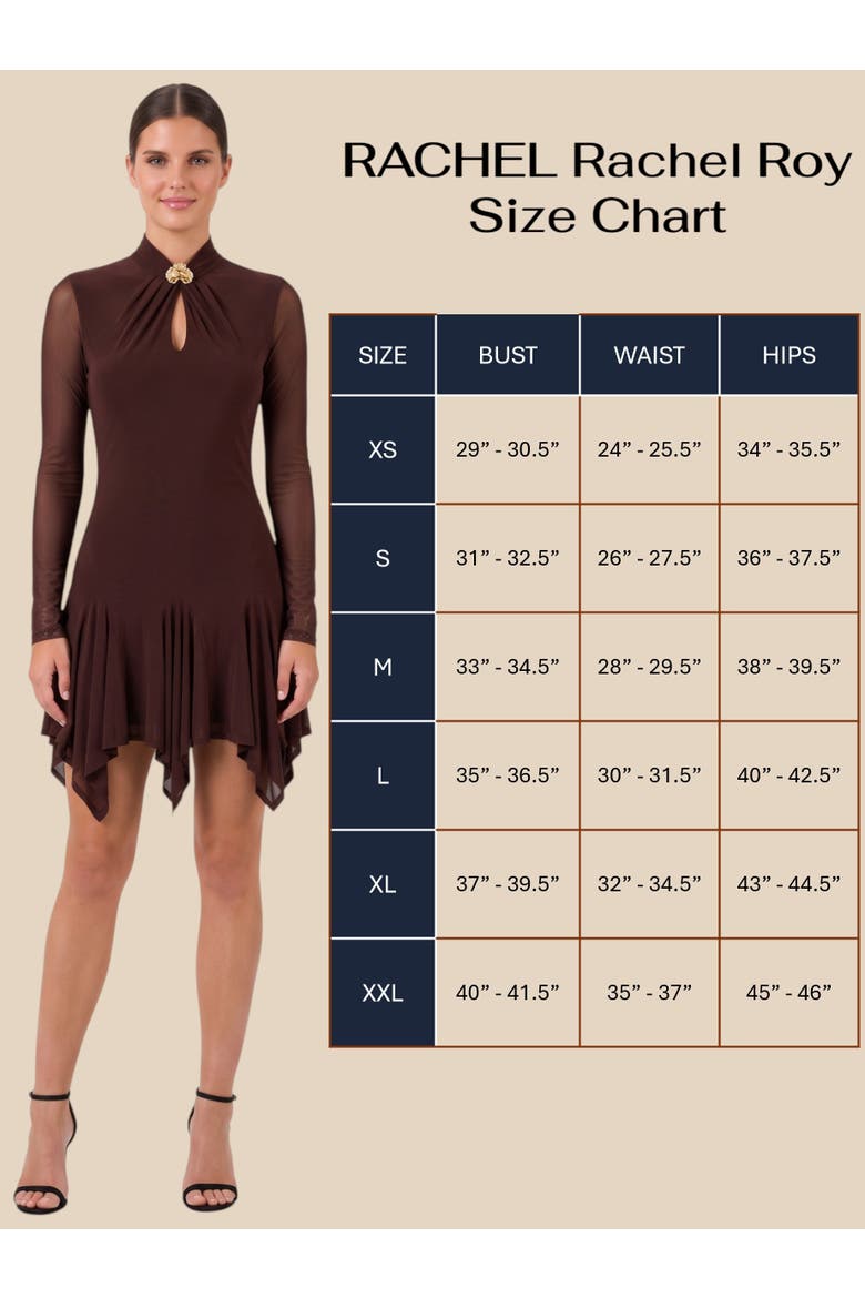 Giana Mesh Long Sleeve Mini Dress, Alternate, color, Rum Raisin