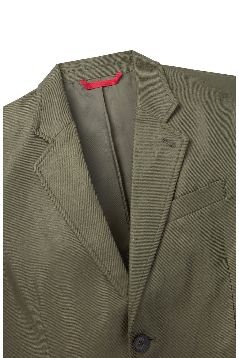 Axholme Tailored Linen Blend Blazer, Alternate, color, Khaki