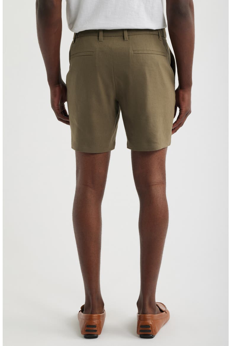 Linen Blend Shorts, Alternate, color, OLIVE TUNDRA