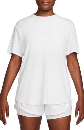 ★★Nike★★ One Relaxed Dry Fit Short Sleeve Top W White Bl Nike | One Relaxed Dri-FIT Short-Sleeve Top - White | The