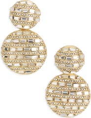 BaubleBar Crystal Two Drop Statement Earrings