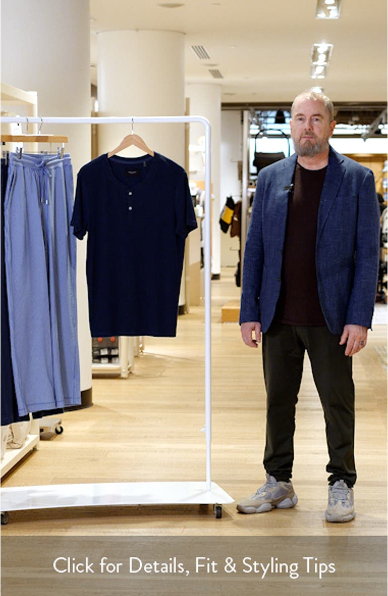 Ribbed Henley Pajama T-Shirt, sales video thumbnail