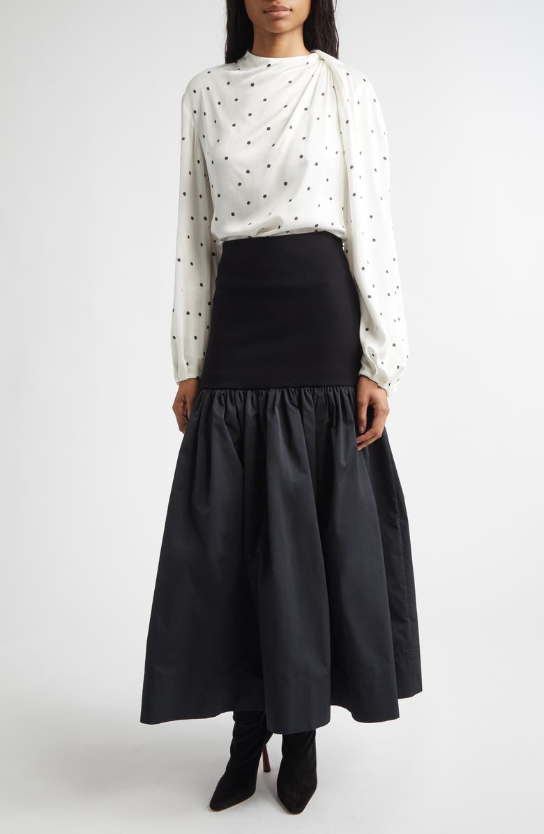 A.L.C. Blaire Polka Dot Top, Alternate, color, Cream/ Black