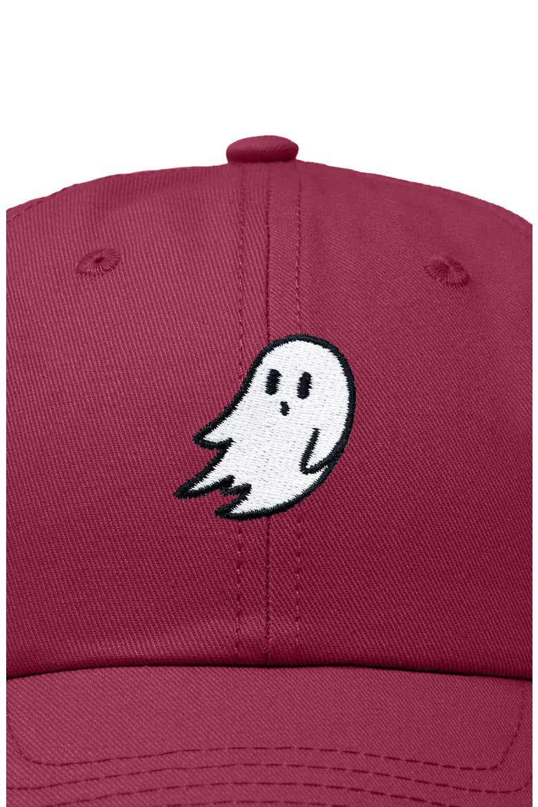 Ghost Embroidered Low Crown Cap, Alternate, color, Maroon