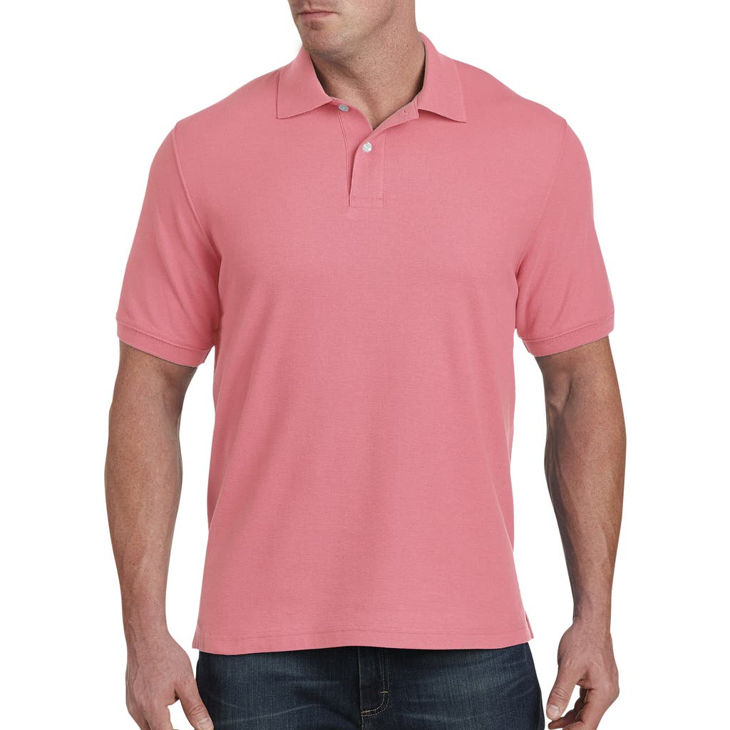 Xdmy Harbor Bay By Dxl Harbor Bay By Dxl Big & Tall Piqué Polo Shirt In Tea Rose