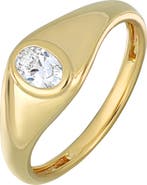 Bony Levy Audrey 18K Yellow Gold Oval Diamond Signet Ring