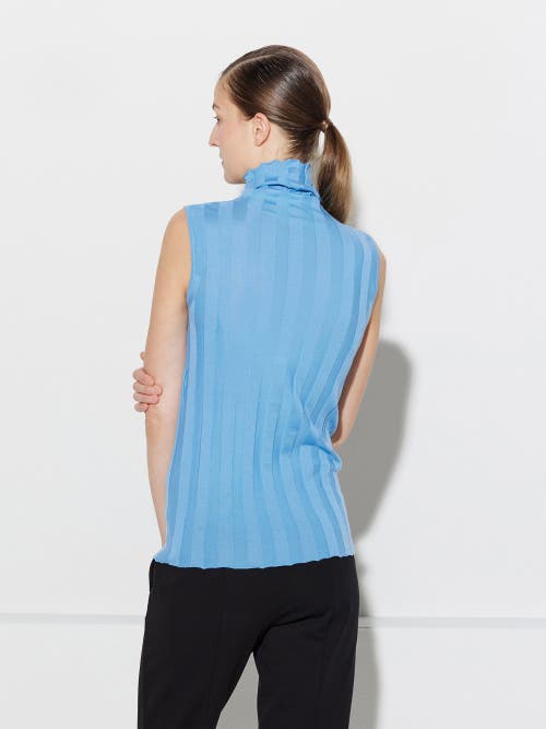 Callas Milano Romy Sleeveless Turtleneck In Blue